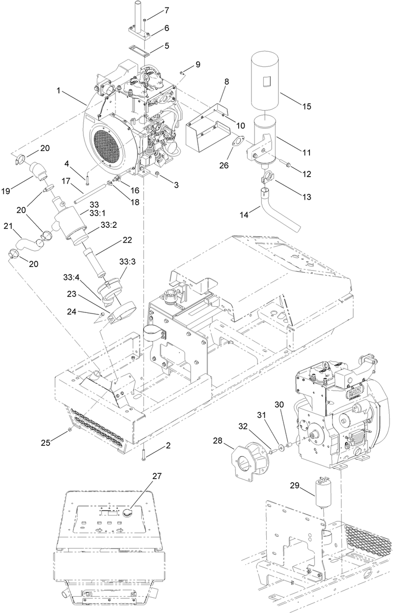 Engine Air Cleaner and Muffler Assembly