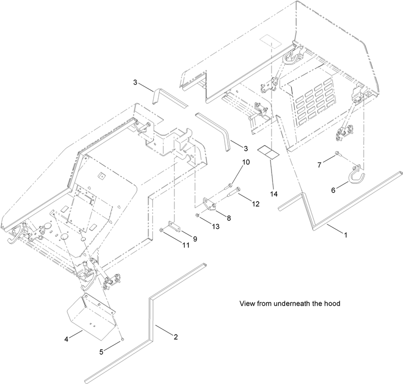 Hood Latch and Wear Strip Assembly