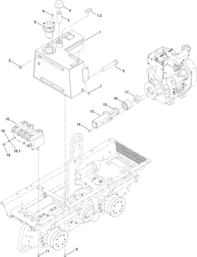 Hydraulic Tank Manifold and Pump Assembly