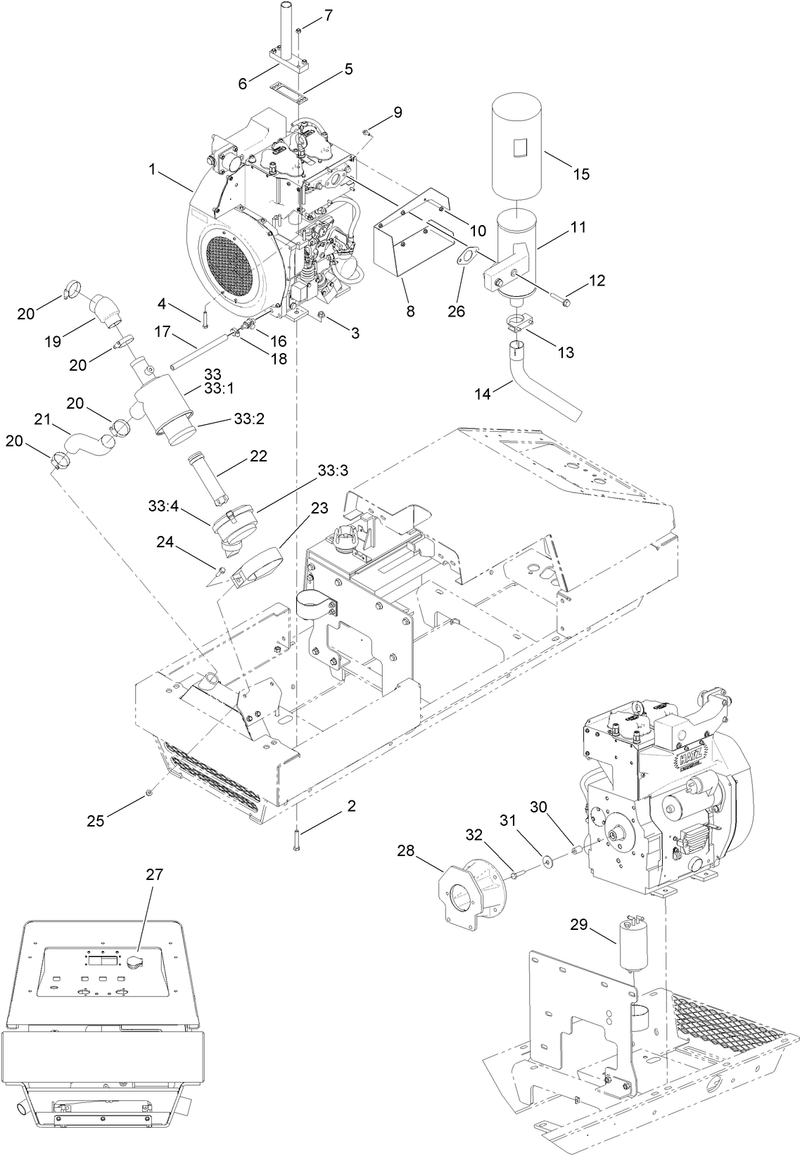 Engine Air Cleaner and Muffler Assembly
