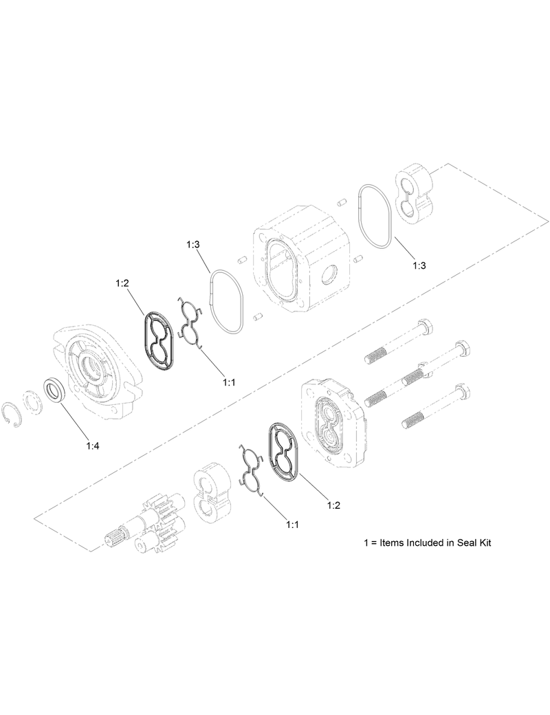 Hydraulic Gear Motor Assembly No ST58875