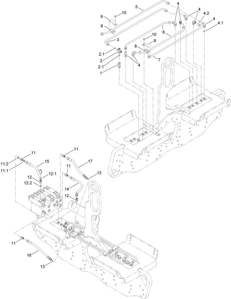Hydraulic Routing Assembly Main Frame
