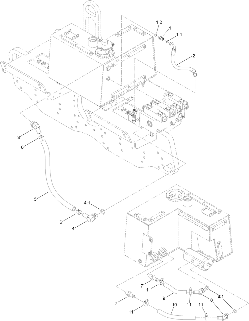 Hydraulic Routing Assembly Tank Assembly