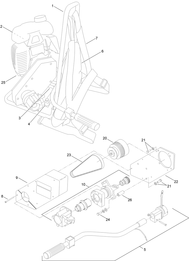 Backpack 25 Vibratory Assembly