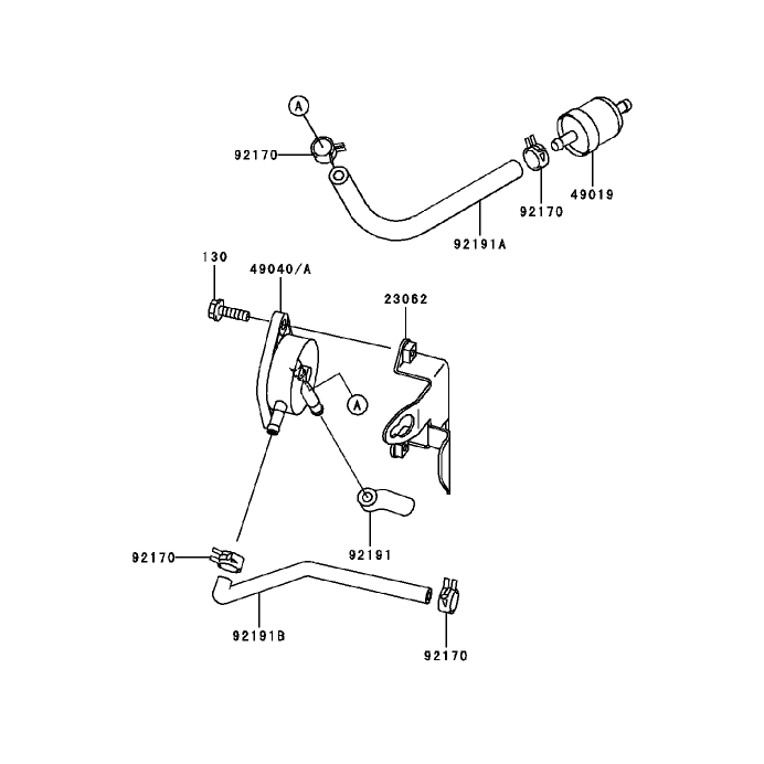 Fuel TankFuel Valve Assembly Kawasaki FH451V-BS04