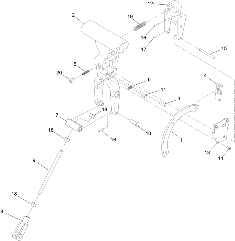Pro Pitch Handle Assembly No 125 6200 Handle Locking Guide Assembly