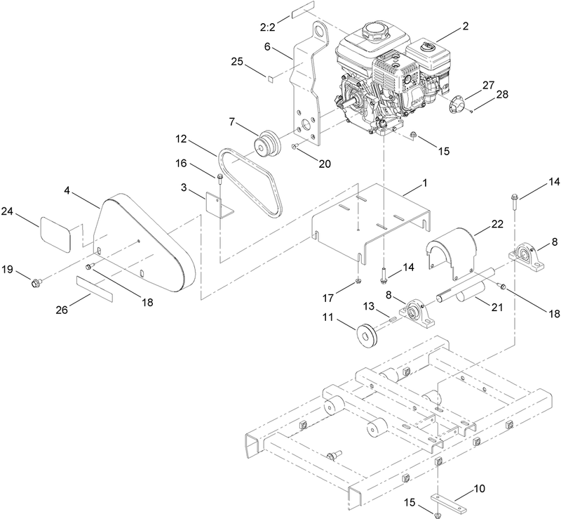 Engine Belt and Eccentric Assembly