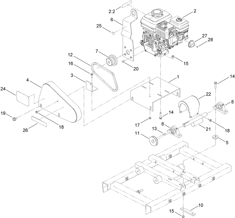 Engine Belt and Eccentric Assembly