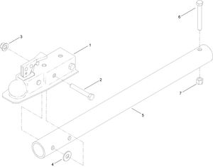 31 Inch Stamped Tow Pole Hitch Assembly
