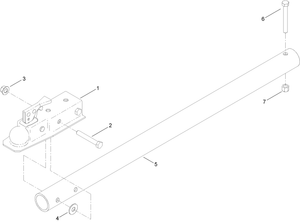 50 Inch Stamped Tow Pole Hitch Assembly