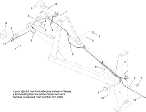 Concrete Mixer Tail Light and Harness Assembly