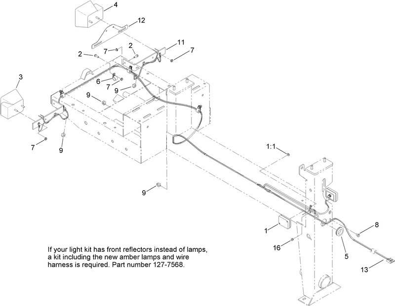Gear Driven Mortar Mixer Tail Light and Harness Assembly
