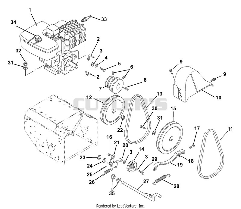 Engine And Belt Drive