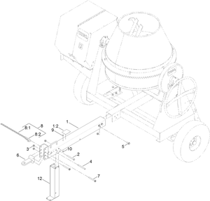 1 Inch Pin Tow Pole Hitch Kit Assembly