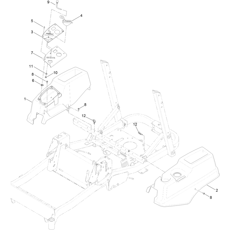 Control Panel and Body Styling Pod Assembly