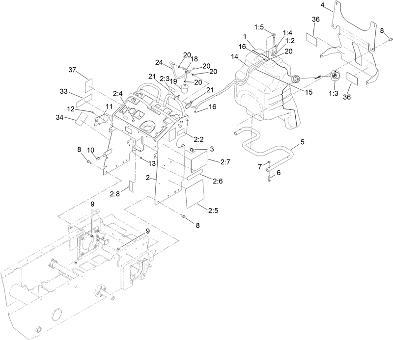 Fuel Tank and Tower Assembly