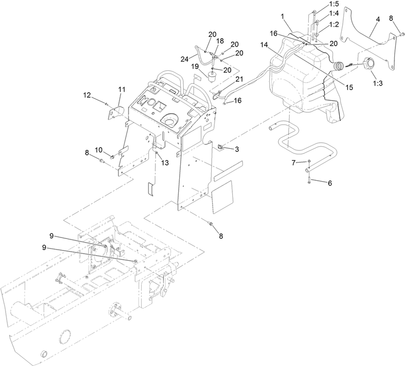 Fuel Tank and Tower Assembly