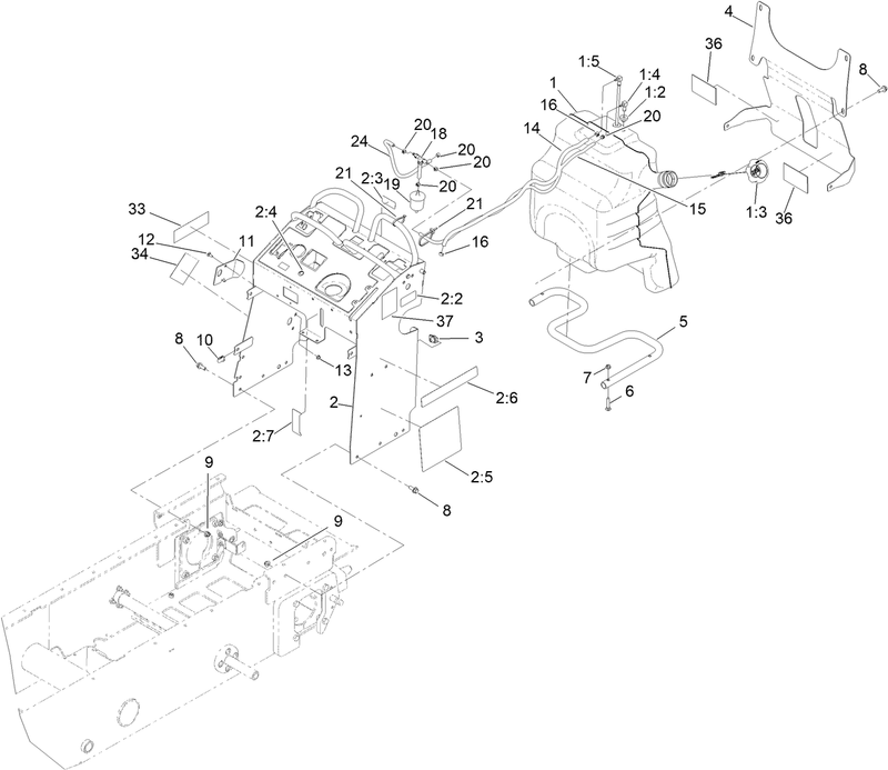 Fuel Tank and Tower Assembly