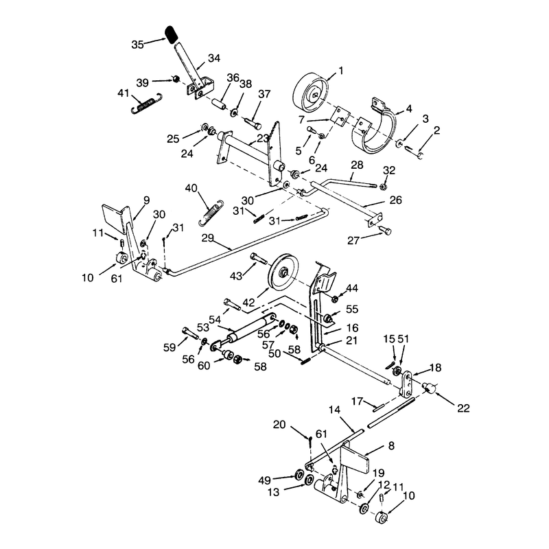 Clutch Brake and Speed Control Linkage