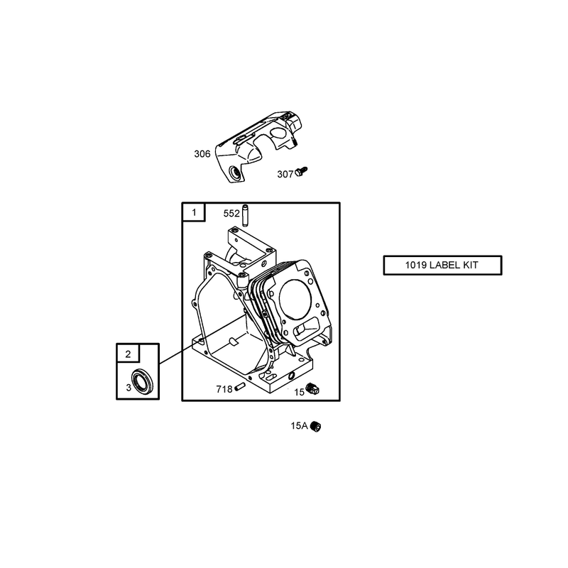 Cylinder Assembly Briggs and Stratton 126302-0245-E1
