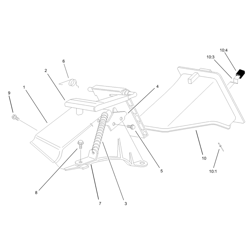 Rear Bag Discharge Chute Assembly Model 20037 Only