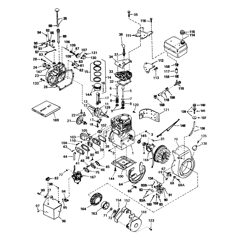 Engine, Model No. H50-65440m (continued) (5 H.p. Snowthrower Model No. 38040)
