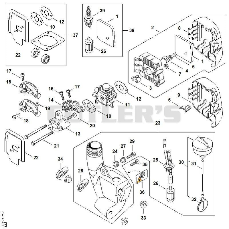 Air filter, Fuel tank