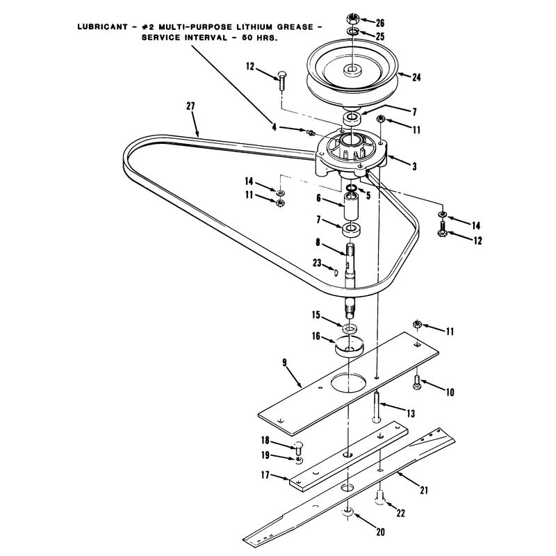 Spindle & Blade Assembly (continued)