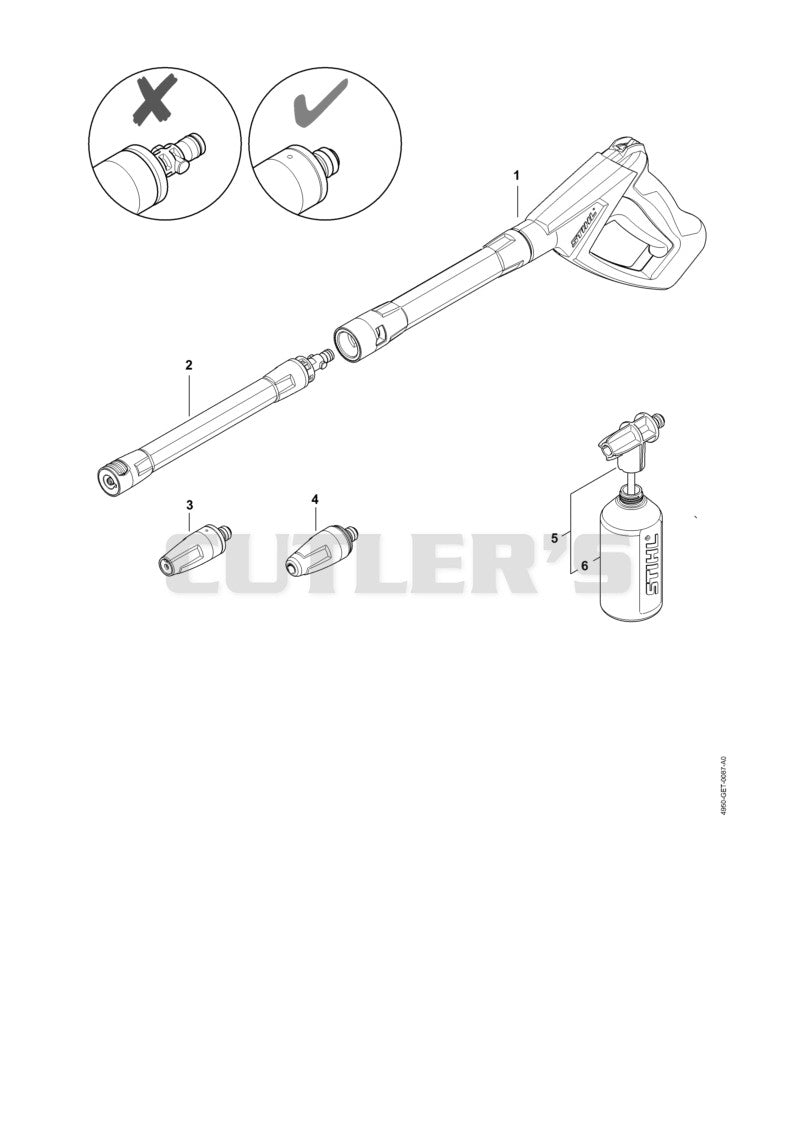Spray gun, Spray lance/wand
