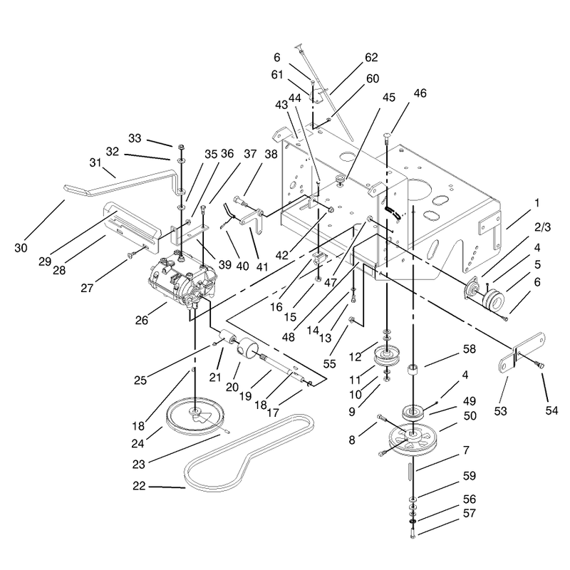 Transmission and Drive Pulley Assembly
