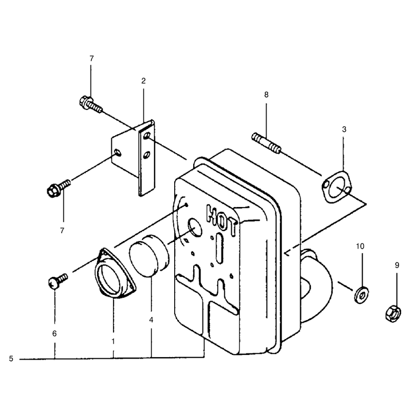 Muffler Assembly Kawasaki FB460V-MS14