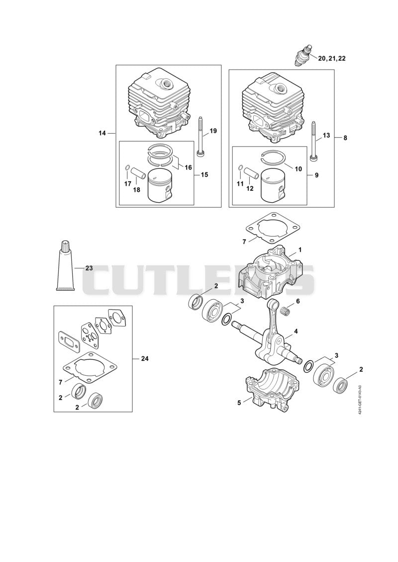 SH 56: Crankcase, Cylinder