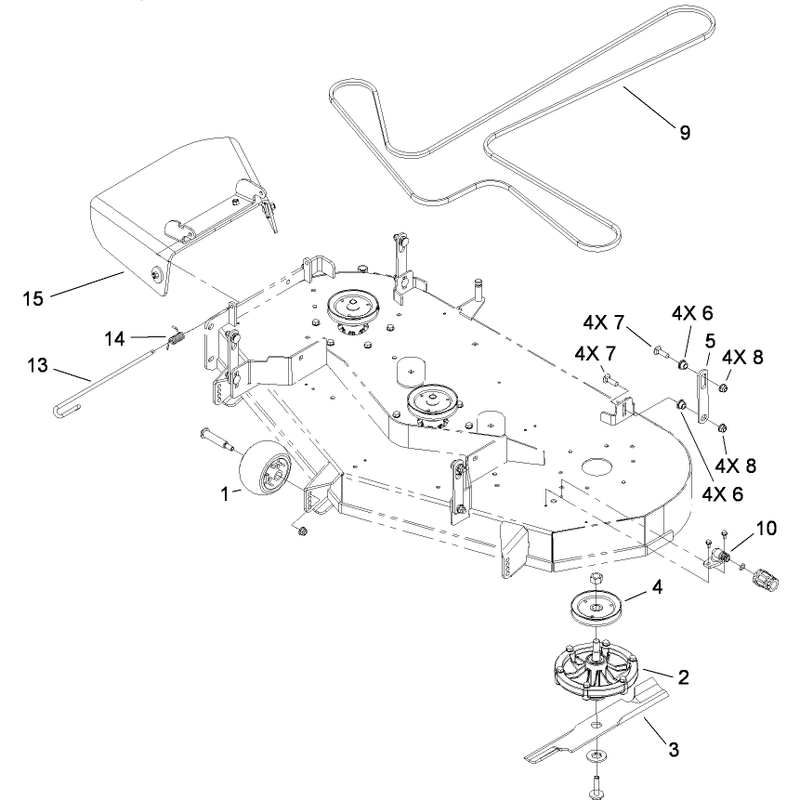 48 Inch Deck and Discharge Assembly