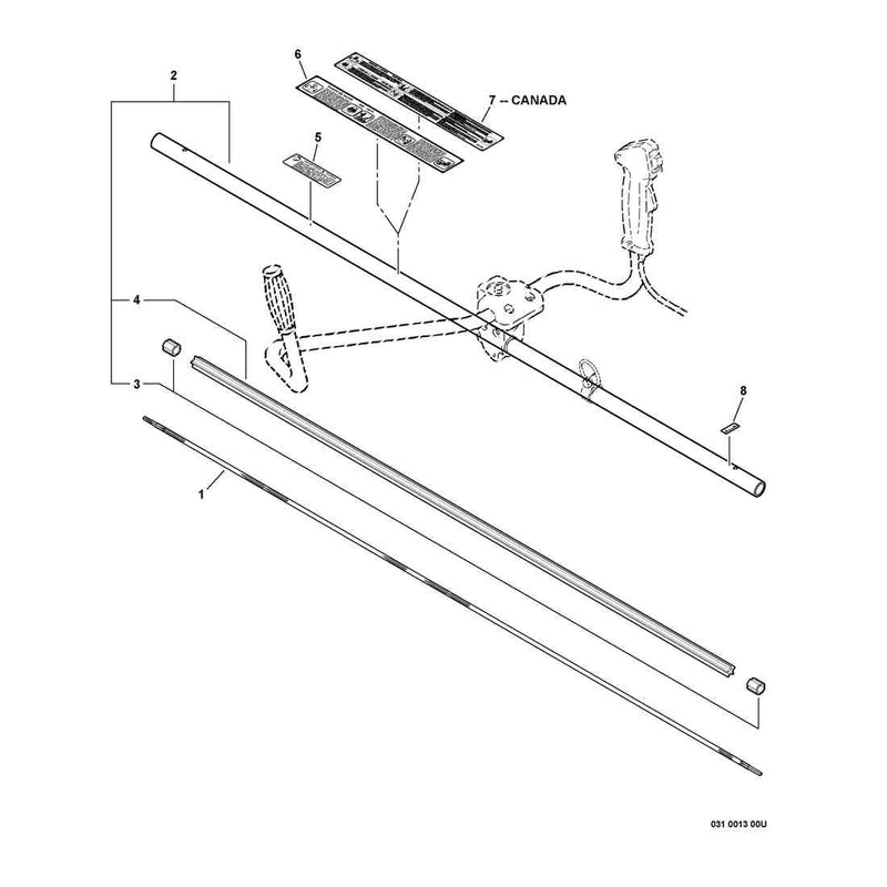 Main Pipe Assembly, Flexible Driveshaft