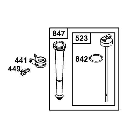Oil Filter Tube and Pump Assembly Engine Briggs and Stratton Model 126402-0245-E1