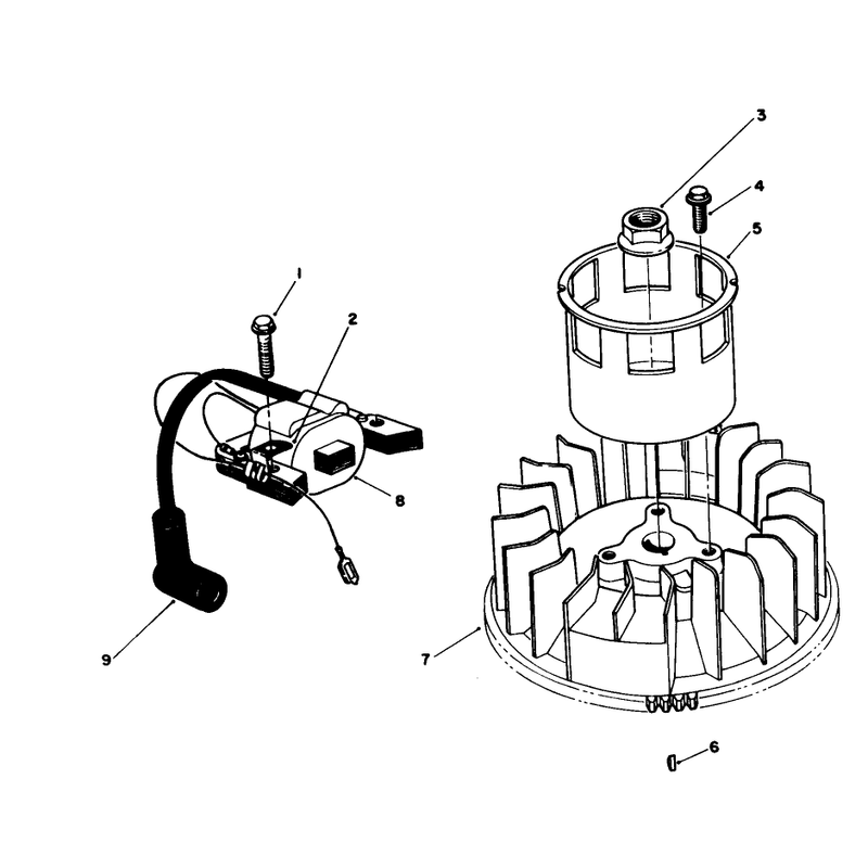 Magneto and Flywheel Assembly Model No Vml0-7