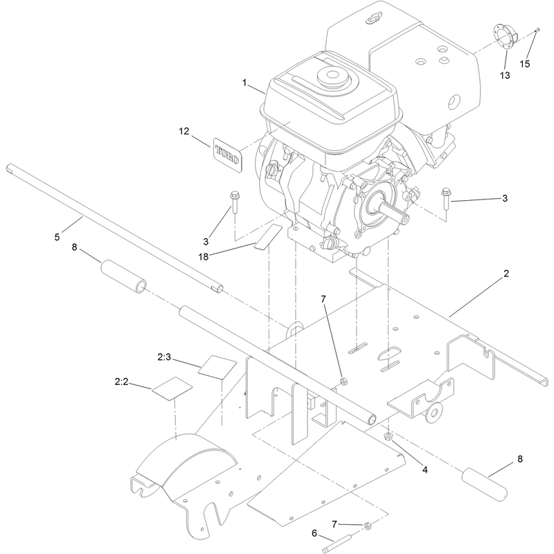 Engine and Frame Assembly