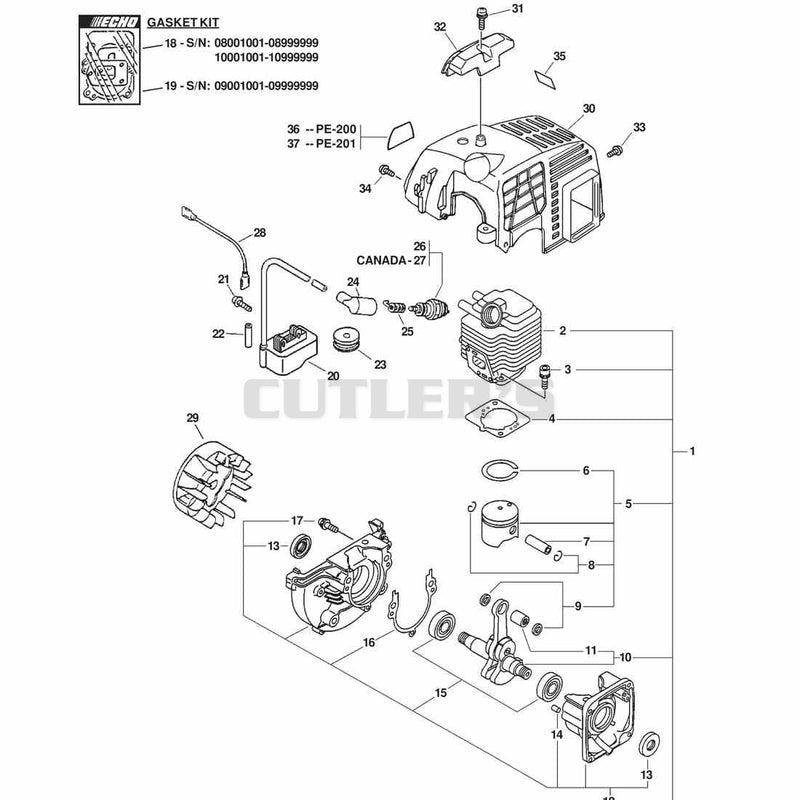 ENGINE, IGNITION, SHORT BLOCK, CYLINDER COVER