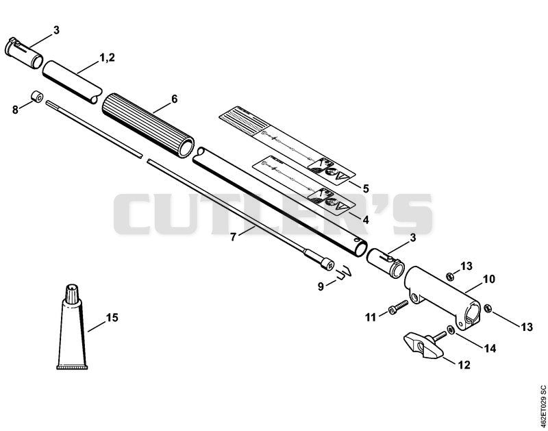 Drive tube extension 1 m HT-KM