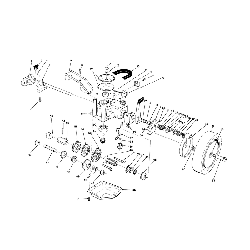 Gear Case Assembly (continued)(for Model 26625b-0900822 & Up, Model 26625bg)