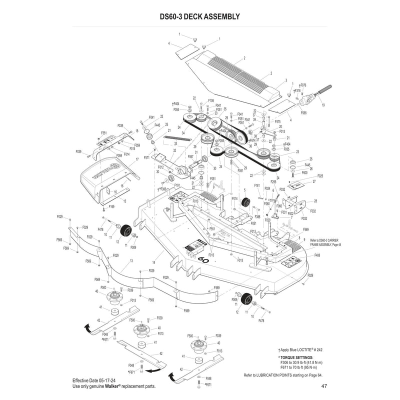 DS60-3 DECK ASSEMBLY