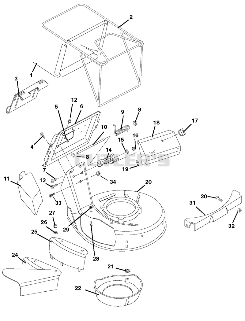 Mower Pan And Bag