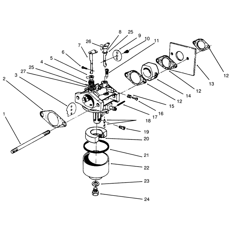 Carburetor Assembly Model No 47pr4-7