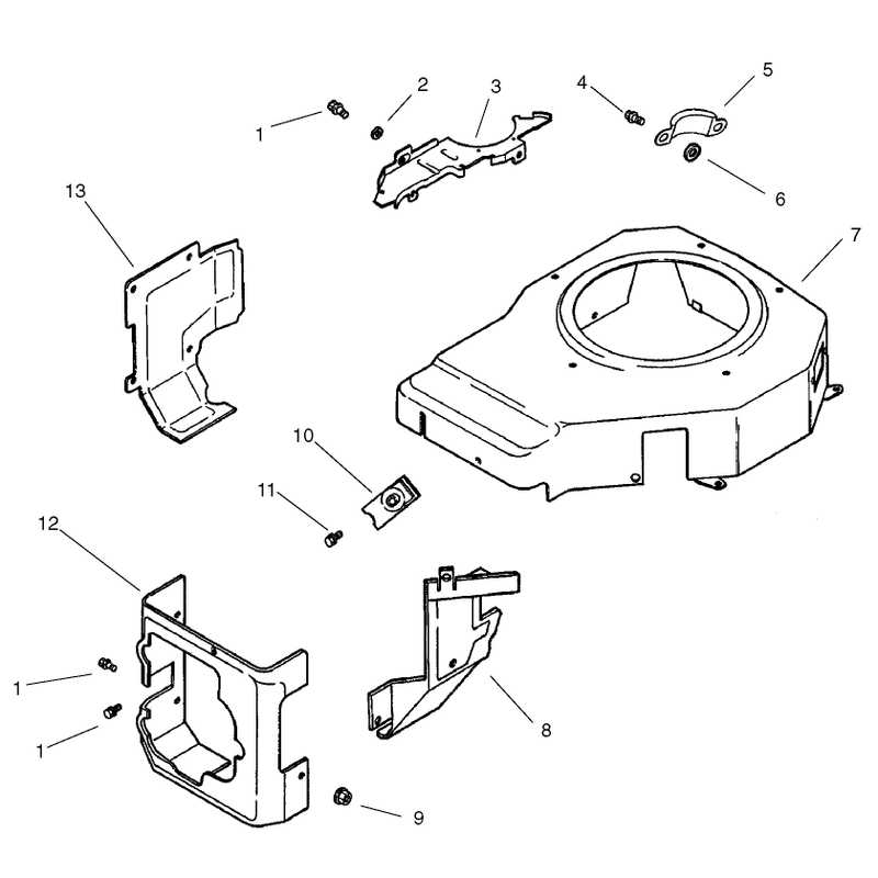 Blower Housing and Baffle Assembly  Kohler CV 490-27503