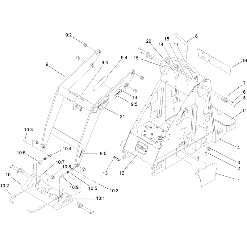 Frame and Loader Arm Assembly