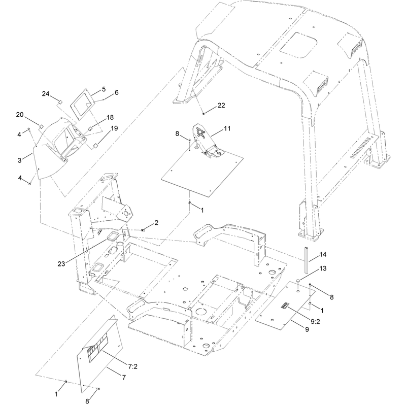 Operator Dash and Panel Assembly