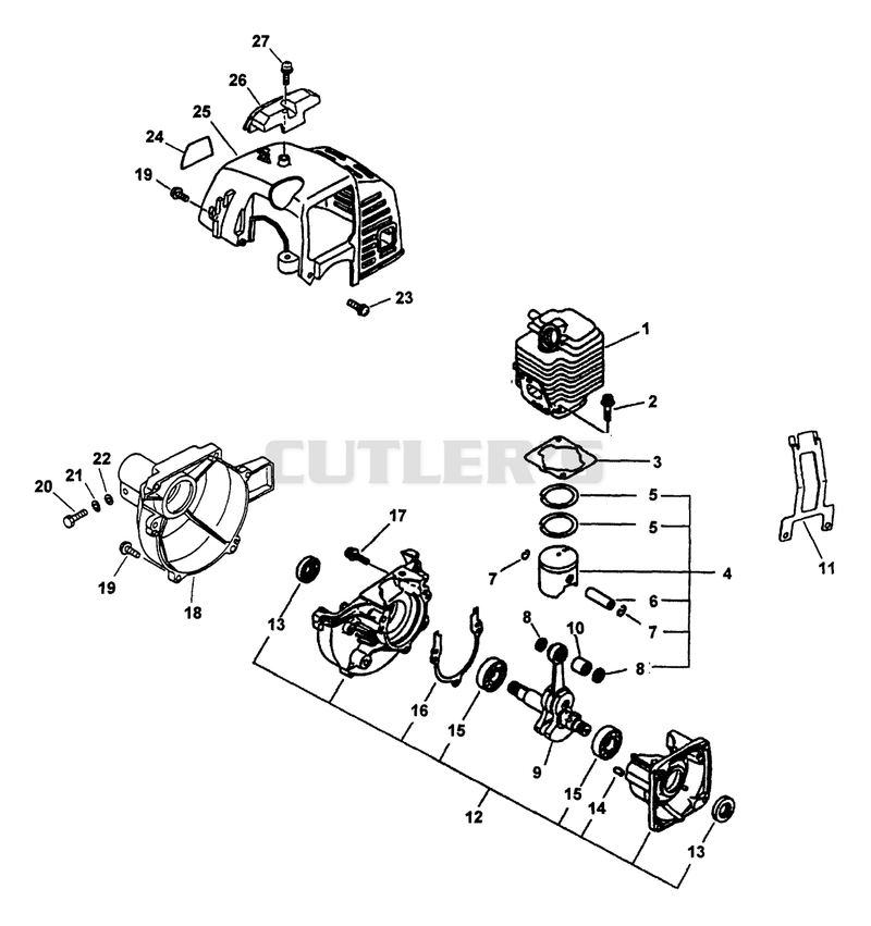 Crankcase, Engine, Engine Cover, Fan Case