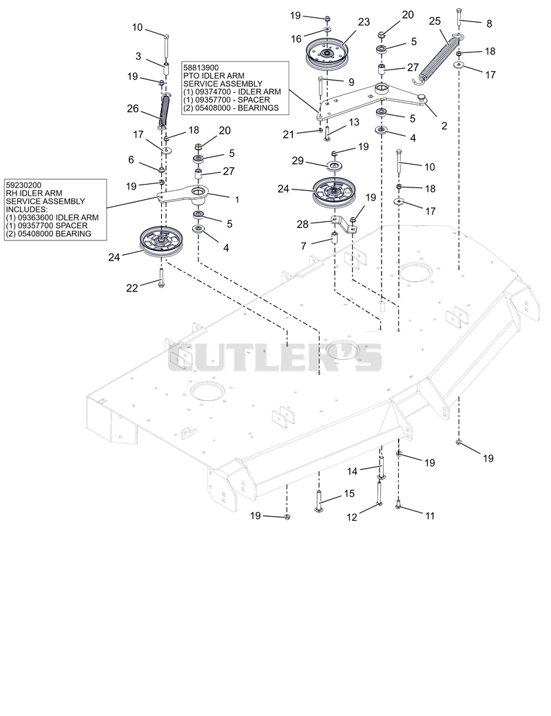 Deck Drive Idlers – 60"
