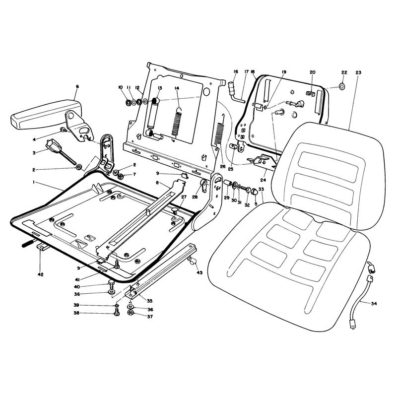 Deluxe Suspension Seat Model No 30756 Optional