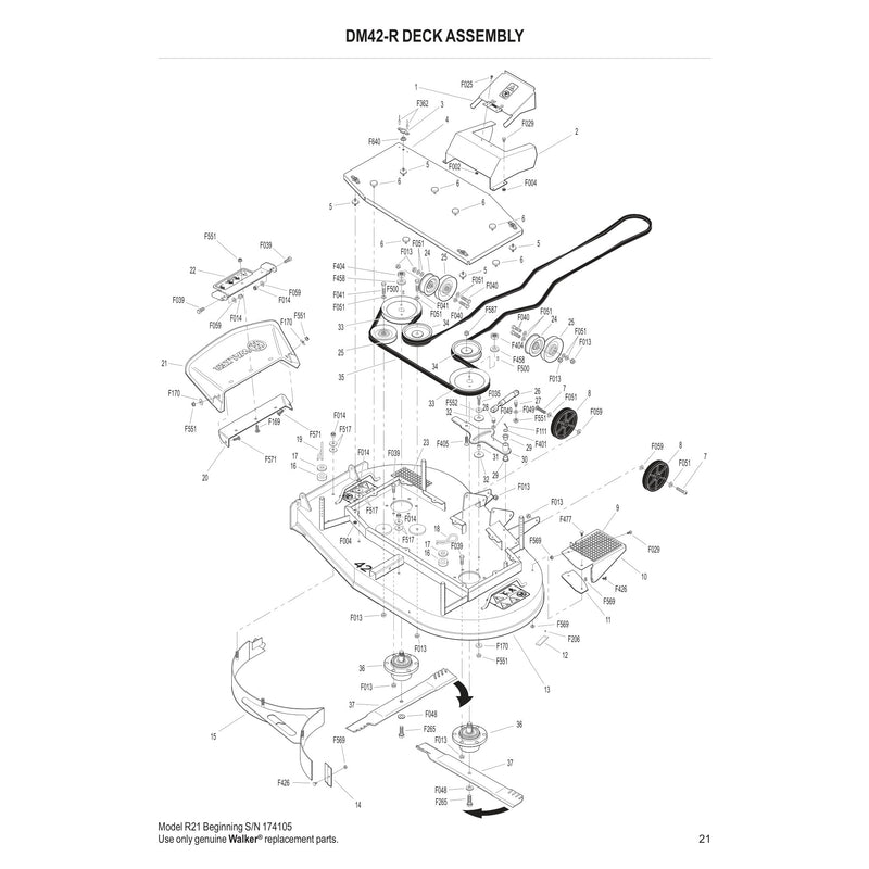 DM42-R DECK ASSEMBLY